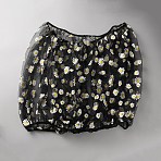 Universal Organza Bird Cage Seed Catcher Net Cover, Parrot Mesh Net Cover, Black, 400x0.1mm(AJEW-WH20020-158C-03)