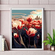 Tulip Flower DIY Natural Scenery Pattern 5D Diamond Painting Kits, Colorful, 400x300mm(PW-WG92504-09)