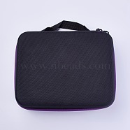 Nylon Portable Essential Oil Storage Bag, 30 Compartments, Rectangle, Black, 21.6x17x7.9cm(AJEW-WH0086-01)
