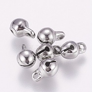 304 Stainless Steel Charms, Bell Shape, Stainless Steel Color, 8x5x5mm, Hole: 1.5mm(X-STAS-K148-07P-A)