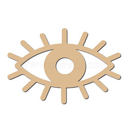 Laser Cut Unfinished Basswood Wall Decoration, for Kids Painting Craft, Home Decoration, Eye Pattern, 20x30x0.5cm(WOOD-WH0113-104)