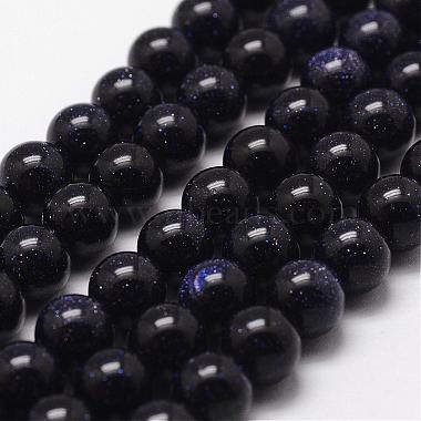 10mm Round Blue Goldstone Beads