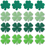 20Pcs 4 Styles Clover Food Grade Silicone Beads, Mixed Color, 28~30x27~29x7~8mm, 5pcs/style(SIL-SC0002-57)