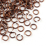 Aluminum Wire Open Jump Rings, Sienna, 18 Gauge, 10x1.0mm, about 16000pcs/1000g(ALUM-R005-1.0x10-18)
