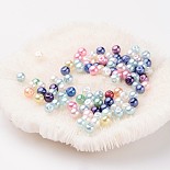 4mm Mixed Color Round Glass Pearl Beads(X-HY-A002-4mm-M)