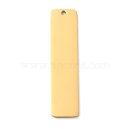 Ion Plating(IP) 304 Stainless Steel Pendants, Stamping Blank Tag, Rectangle Charm, Golden, 50x12x1.5mm, Hole: 1.8mm(STAS-K270-29C-G)