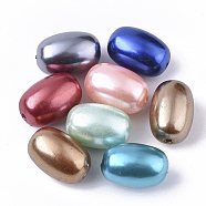 ABS Plastic Imitation Pearl Beads, Barrel, Mixed Color, 17.5x11.5mm, Hole: 1.2mm, about 340pcs/500g(KY-T013-017)