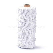 Cotton String Threads, for DIY Crafts, Gift Wrapping and Jewelry Making, White, 3mm, about 109.36 Yards(100m)/Roll(OCOR-F014-01S)