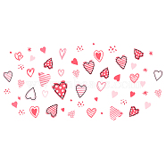 PVC Wall Stickers, Wall Decoration, Heart, 800x390mm, 2 sheets/set(DIY-WH0228-954)