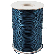 Korean Waxed Polyester Cord, Bead Cord, Marine Blue, 1.2mm, about 185yards/roll(YC-1.2mm-NO140)