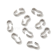 304 Stainless Steel Quick Link Connectors, Chain Findings, Number 3 Shaped Clasps, Stainless Steel Color, 13x6.5x2mm(STAS-P336-03P)