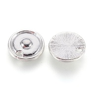 Alloy Pendants, Cadmium Free & Nickel Free & Lead Free, Flat Round, Platinum, 12x12x3mm, Hole: 2mm(PALLOY-A03155-P-NR)