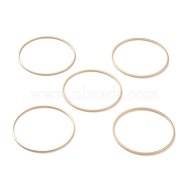 Brass Linking Rings, Long-Lasting Plated, Round Ring, Real 24K Gold Plated, 35x1mm, Inner Diameter: 33mm(KK-Y003-03K-G)
