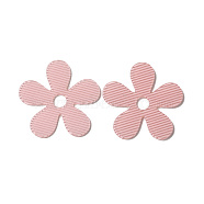 Cellulose Acetate(Resin) Cabochons, Flower, Pink, 45.5x46.5x2.5mm, Hole: 7.5mm(FIND-D029-04A)