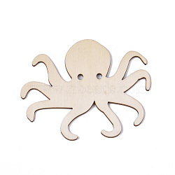 Squid Shape Unfinished Wood Cutouts, Laser Cut Wood Shapes, for Home Decor Ornament, DIY Craft Art Project, PapayaWhip, 100x120x2.5mm(DIY-ZX040-03-07)