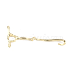 Brass Toggle Clasps, for Bracelet Making, Real 18K Gold Plated, 27x24.5x2.7mm, Hole: 1.2mm(KK-U020-05G)