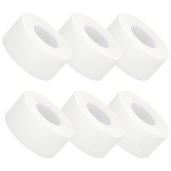 4 Roll Non-Woven Fabric Disposable Sweat Pad Tapes, Collar Hat Protector, Absorbent Liners Pads, White, 25mm