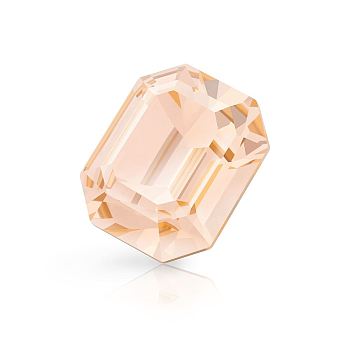 Preciosa&reg MAXIMA Crystal Fancy Stones, Czech Crystal, 435 34 222 Octagon, Dura Foiling, 90300 Light Peach, 8x6mm