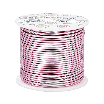 Round Aluminum Wire, Flamingo, 12 Gauge, 2mm, about 98.42 Feet(30m)/roll