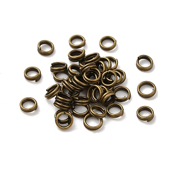 Brass Split Rings, Double Loops Jump Rings, Cadmium Free & Lead Free, Antique Bronze, 1.4x4mm, about 3.3mm inner diameter, about 11079pcs/880g