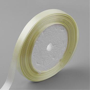 Single Face Satin Ribbon, Polyester Ribbon, Beige, Size: about 5/8 inch(16mm) wide, 25 yards/roll(22.86m/roll), 250yards/group(228.6m/group), 10rolls/group