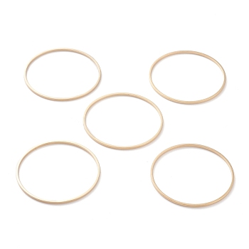 Brass Linking Rings, Long-Lasting Plated, Round Ring, Real 24K Gold Plated, 35x1mm, Inner Diameter: 33mm