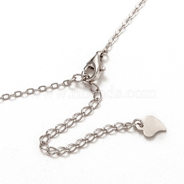 ожерелья с подвеской из стерлингового серебра 925 с родиевым покрытием и штампованной пустой биркой(NJEW-H209-05P)-3