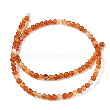 Round Natural Red Agate Bead Strands(G-M257-4mm-26)-6