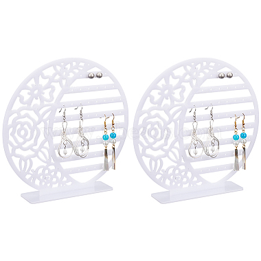 White Acrylic Earring Displays