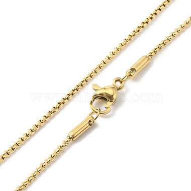 304 Stainless Steel Box Chain Necklace for Men Women(NJEW-F308-01)-3