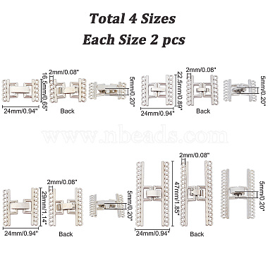 8 Sets 4 Styles Alloy and Brass Fold Over Clasps(FIND-FH0004-48)-2