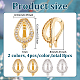 8Pcs 2 Colors Brass Micro Pave Clear Cubic Zirconia Twister Clasp(FIND-BC0004-03)-2