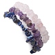 3Pcs 3 Styles Natural Rose Quartz & Amethyst & Lapis Lazuli Chips Stretch Bracelets Sets(BJEW-JB11076-09)-5