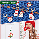 Christmas Theme Alloy Enamel Santa Claus/Snowman Charm Locking Stitch Markers(HJEW-PH01810)-4