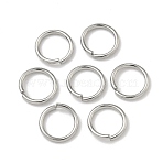 Non-Tarnish 304 Stainless Steel Open Jump Rings, Round, Stainless Steel Color, 10x1.2mm, 17 Gauge, Inner Diameter: 7.6mm(X-STAS-E067-08-10mm)