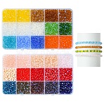 4500Pcs 30 Styles Electroplate Glass Beads Strands, Faceted, Mixed Styles, Round, Mixed Color, 3~4mm, Hole: 0.6~0.7mm(EGLA-YW0003-99)