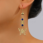 Fashionable Classic Brass Butterfly Dangle Earrings for Women, Gold Plated, Elegant and Versatile(DY2162-3)