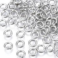 Platinum Plated Brass Round Jump Rings Jewelry Findings Accessories, Cadmium Free & Nickel Free & Lead Free, 18 Gauge, 5x1mm, Inner Diameter: 3mm, about 120pcs/10g(X-JRC5mm-NF)