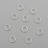 304 Stainless Steel Jump Rings, Open Jump Rings, Silver, 24 Gauge, 4x0.5mm, Inner Diameter: 3mm(STAS-H380-10S-C)