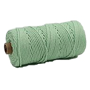 Cotton String Threads, Macrame Cord, Decorative String Threads, for DIY Crafts, Gift Wrapping and Jewelry Making, Medium Aquamarine, 3mm, about 109.36 Yards(100m)/Roll(PW-WG49487-35)