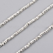 Electroplated Non-magnetic Synthetic Hematite Beads Strands, Rondelle, Faceted, Silver Plated, 2x1mm, Hole: 0.7mm, about 390pcs/Strand, 15.75 inch(40cm)(G-F682-07-S)