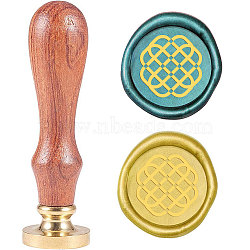 Wax Seal Stamp Set, Sealing Wax Stamp Solid Brass Head,  Wood Handle Retro Brass Stamp Kit Removable, for Envelopes Invitations, Gift Card, 80x22mm(AJEW-WH0131-744)