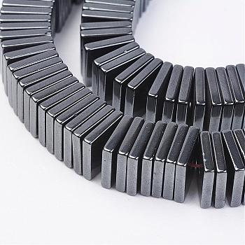 Non-magnetic Synthetic Hematite Beads Strands, Square Heishi Beads, 10x10x2mm, Hole: 1mm, about 183pcs/strand, 15.94 inch