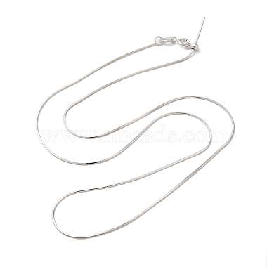 Rhodium Plated 925 Sterling Silver Chain Necklaces(STER-F039-15P)-2