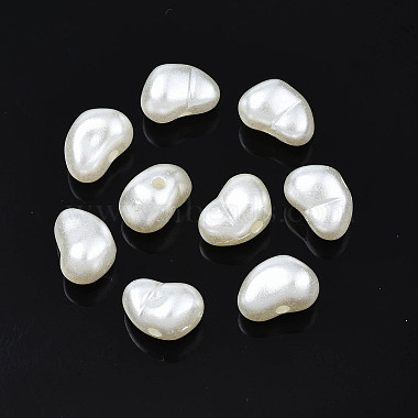 Seashell Color Oval ABS Plastic Beads