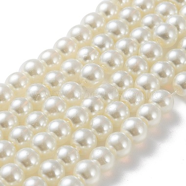 Baking Painted Pearlized Glass Pearl Round Bead Strands(X-HY-Q003-6mm-02)-2