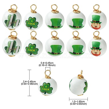 10Stück bedruckte Holzanhänger zum St. Patrick's Day(FIND-FS0001-89)-5