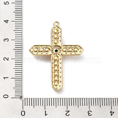 Pendentifs en laiton plaqué micro pavé(KK-Q786-08G)-3