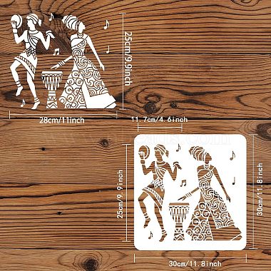 Plastic Reusable Drawing Painting Stencils Templates(DIY-WH0202-360)-2