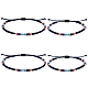 Ensemble de bracelets et bracelets de cheville en perles tressées en graines de verre de style 4pcs 4(SJEW-SW00003-02)-1